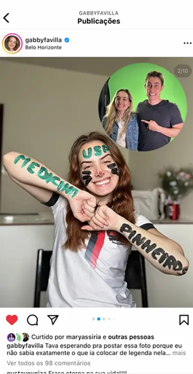 Gabby, aluna aprovada