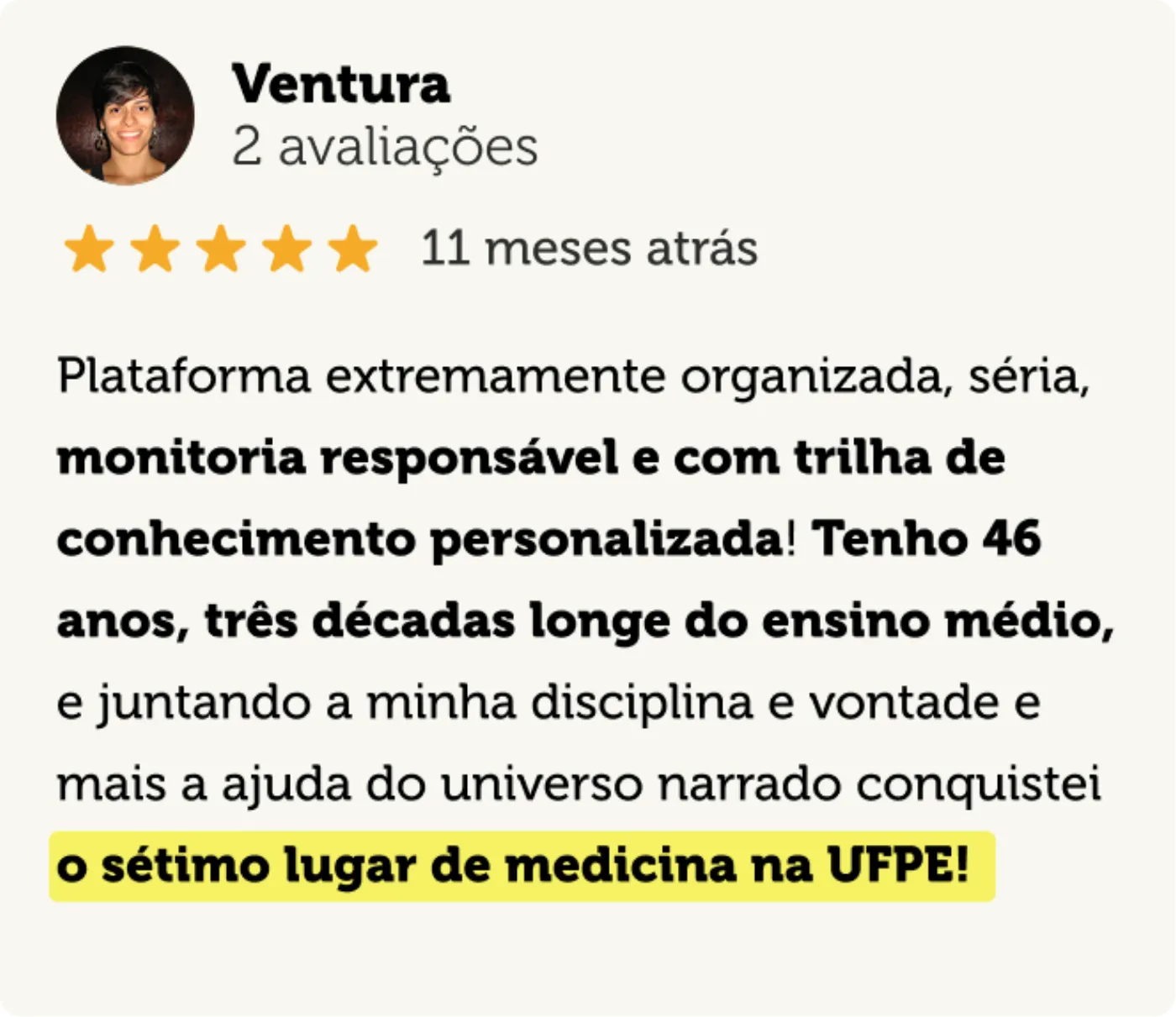 Avaliação no Google - print