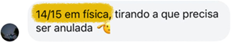 Print de conversa no Instagram