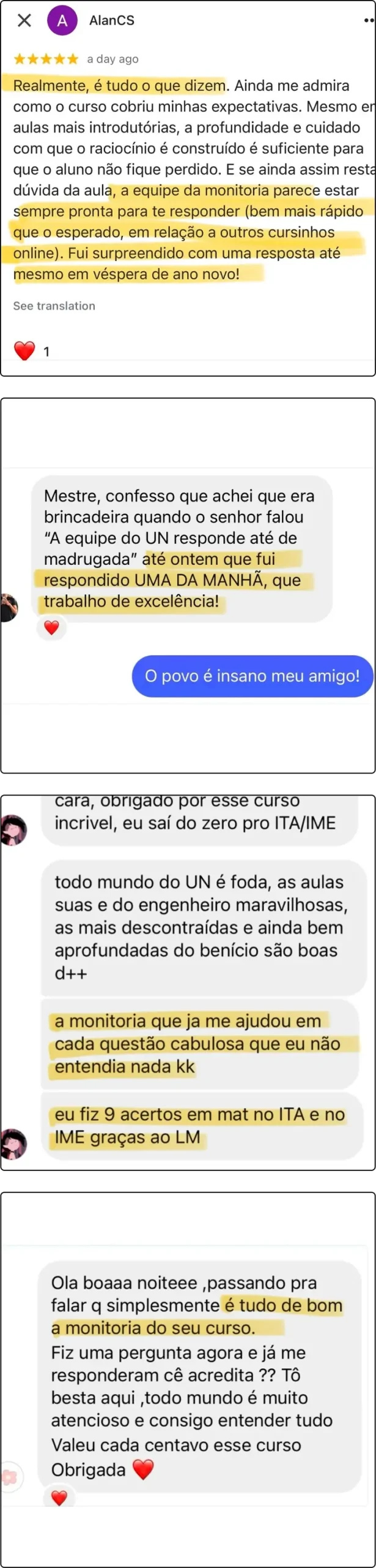 Depoimentos Mobile