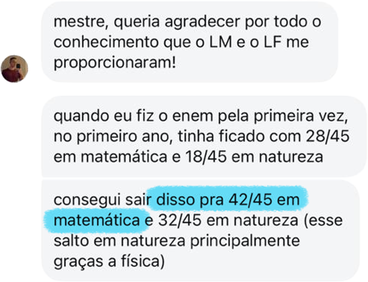 Print de conversa no Instagram